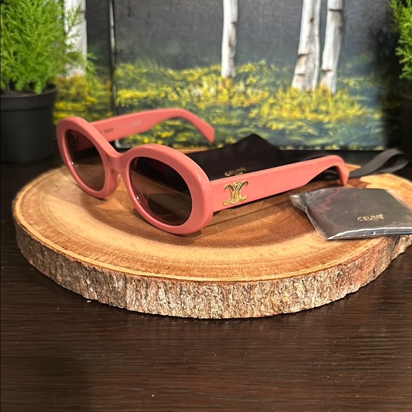Celine Pink Oval Sunglasses the softest burnt pink ￼ - Picture 4 of 5